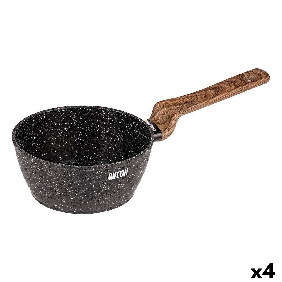 Paiolo Quttin Ecological Nero Alluminio Forgiato Ø 16,6 x 34,6 cm (4 Unità)